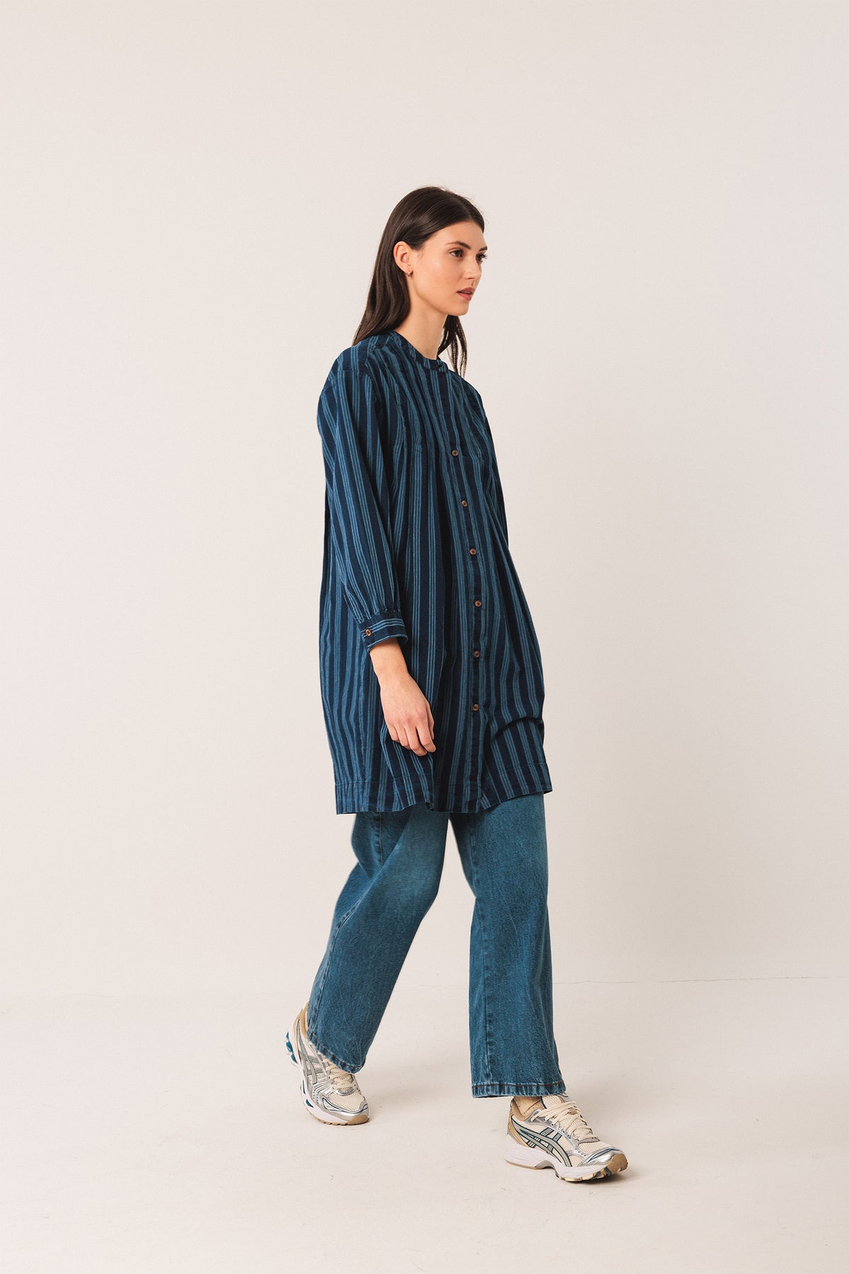 PLEATED COTTON DRESS