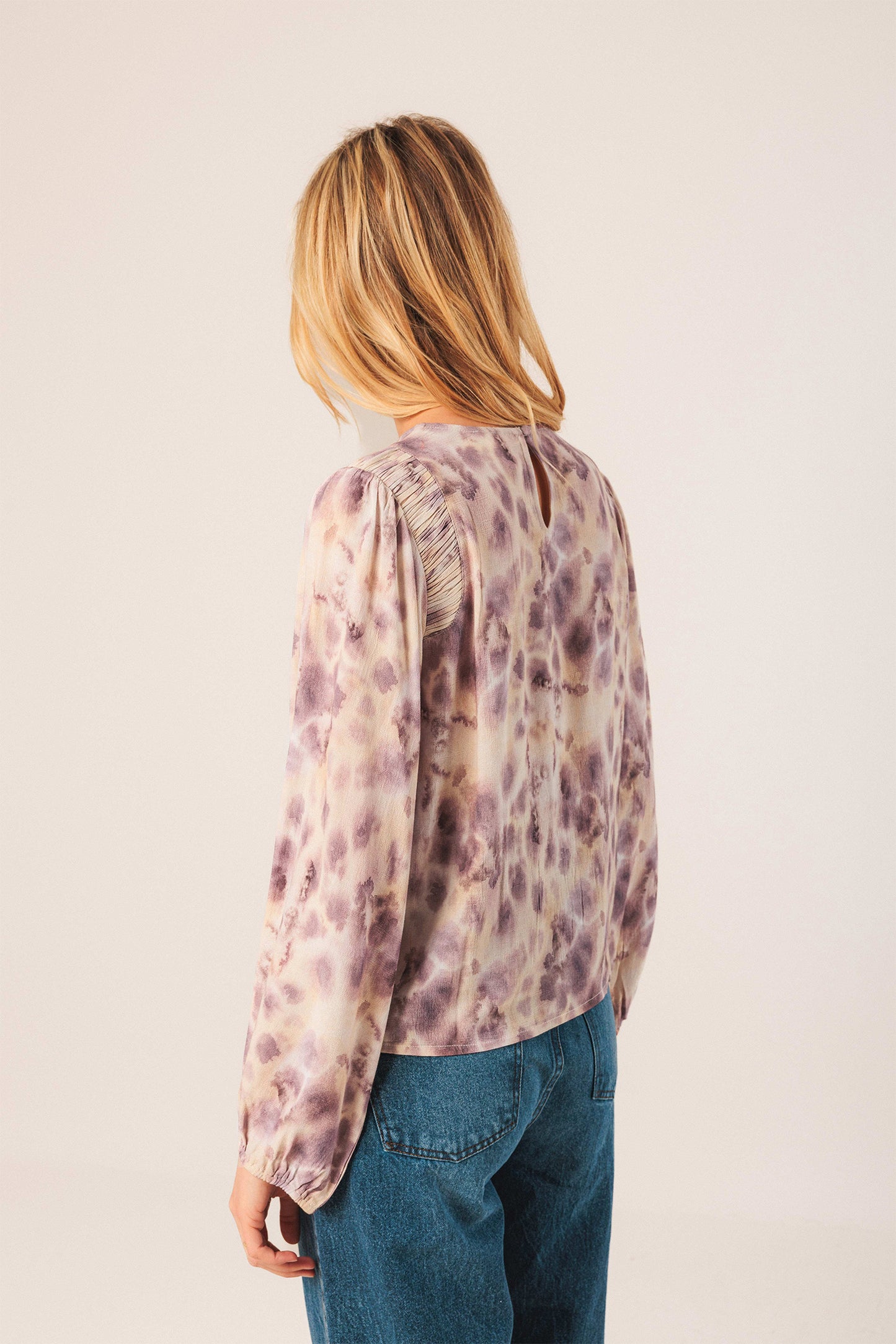 ELASTIC WATERCOLOR BLOUSE