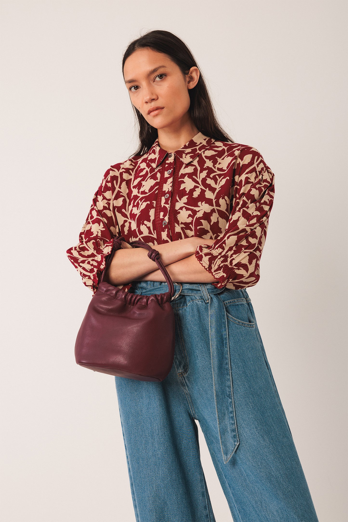 3/4 SLEEVE VISCOSE SHIRT