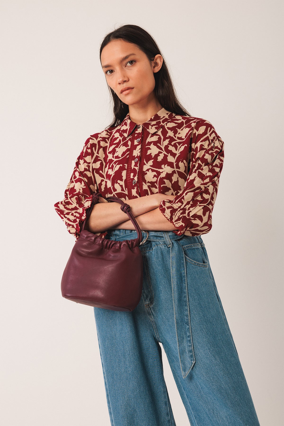 3/4 SLEEVE VISCOSE SHIRT