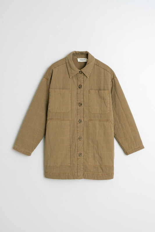 QUILTED PLAID COAT 5