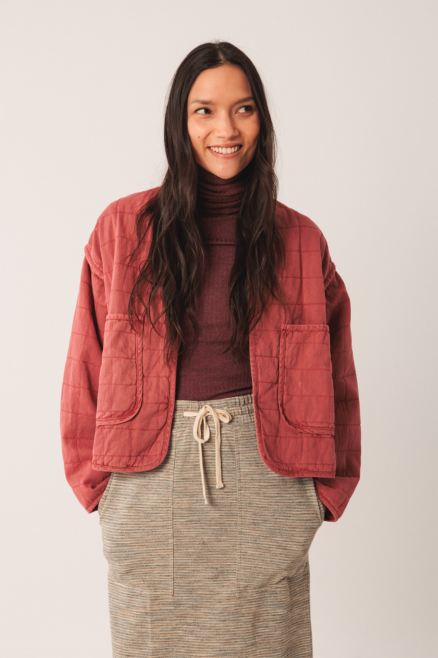 QUILTED KIMONO JACKET