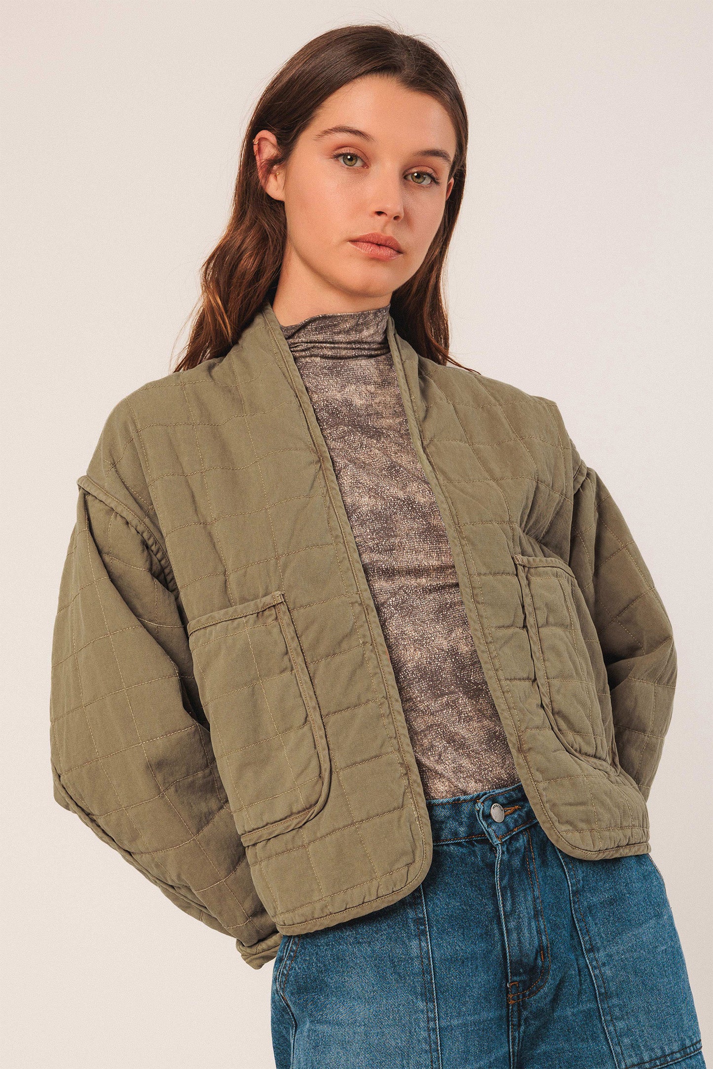 QUILTED KIMONO JACKET