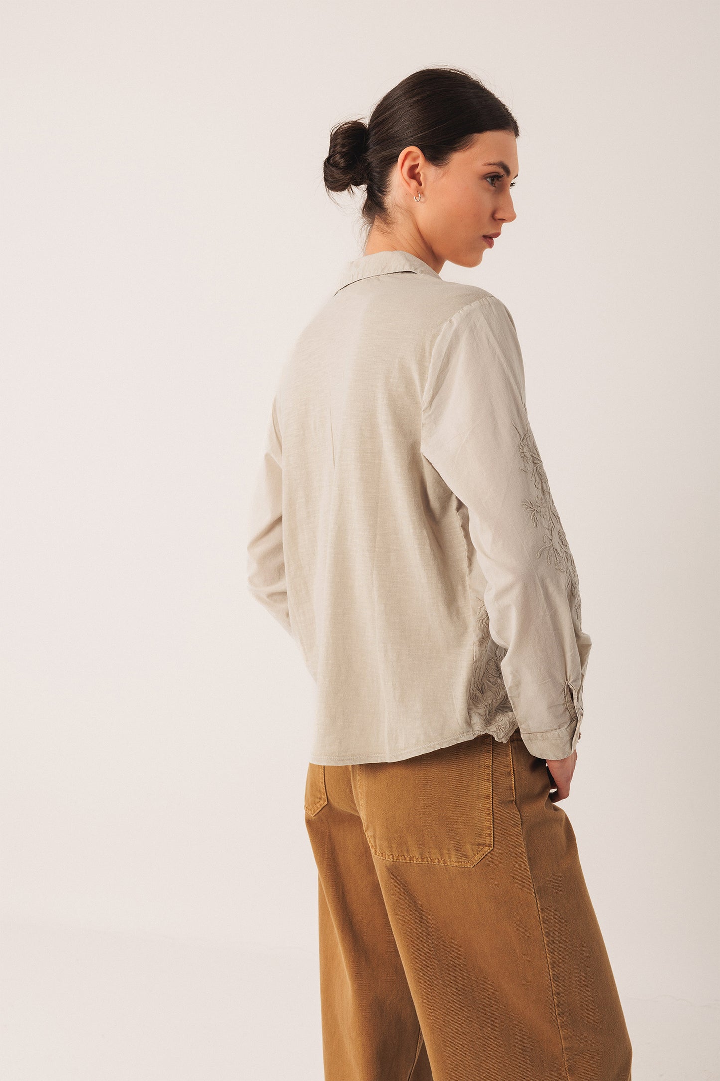 EMBROIDERED VOILE SHIRT