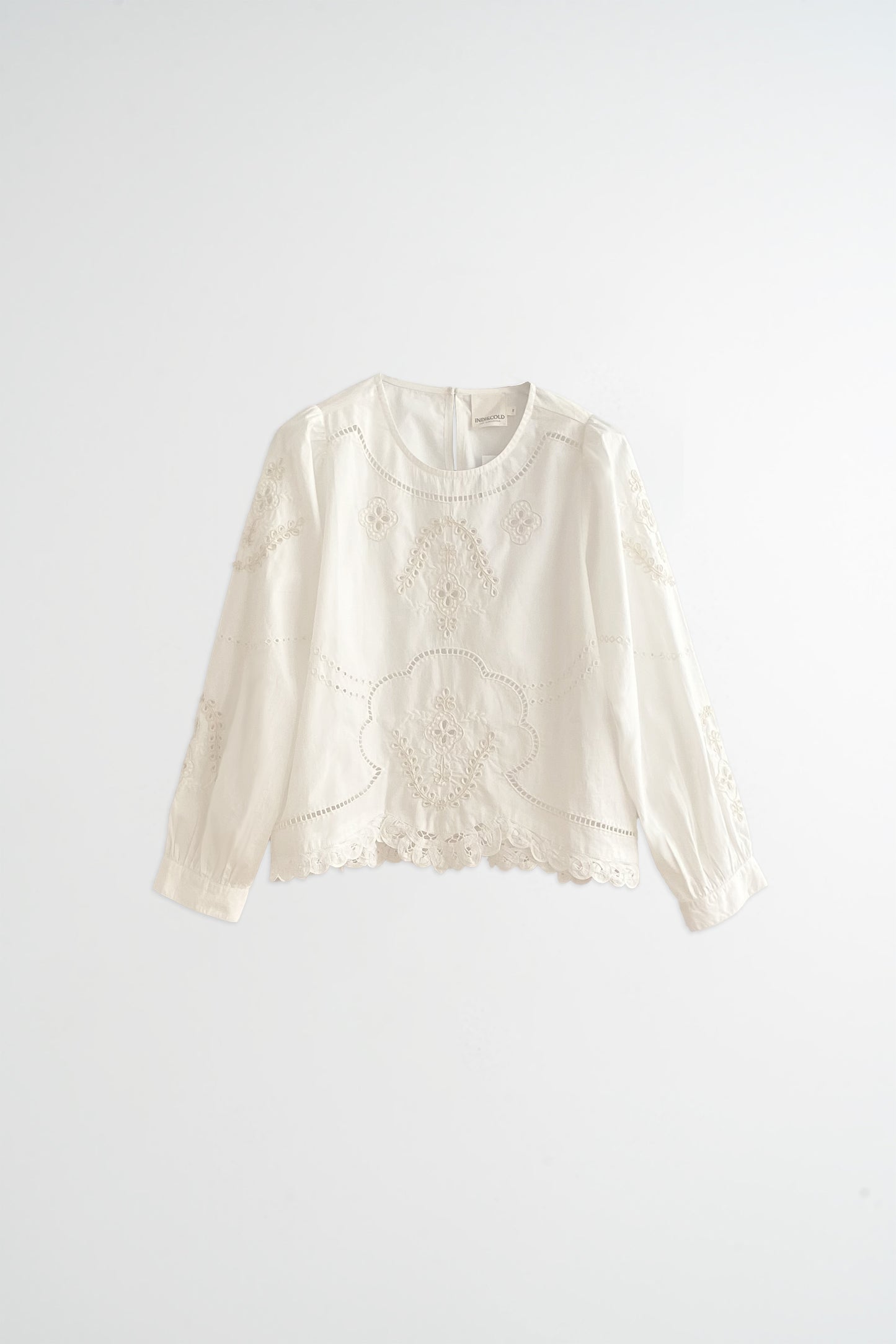 EMBROIDERED POPLIN BLOUSE