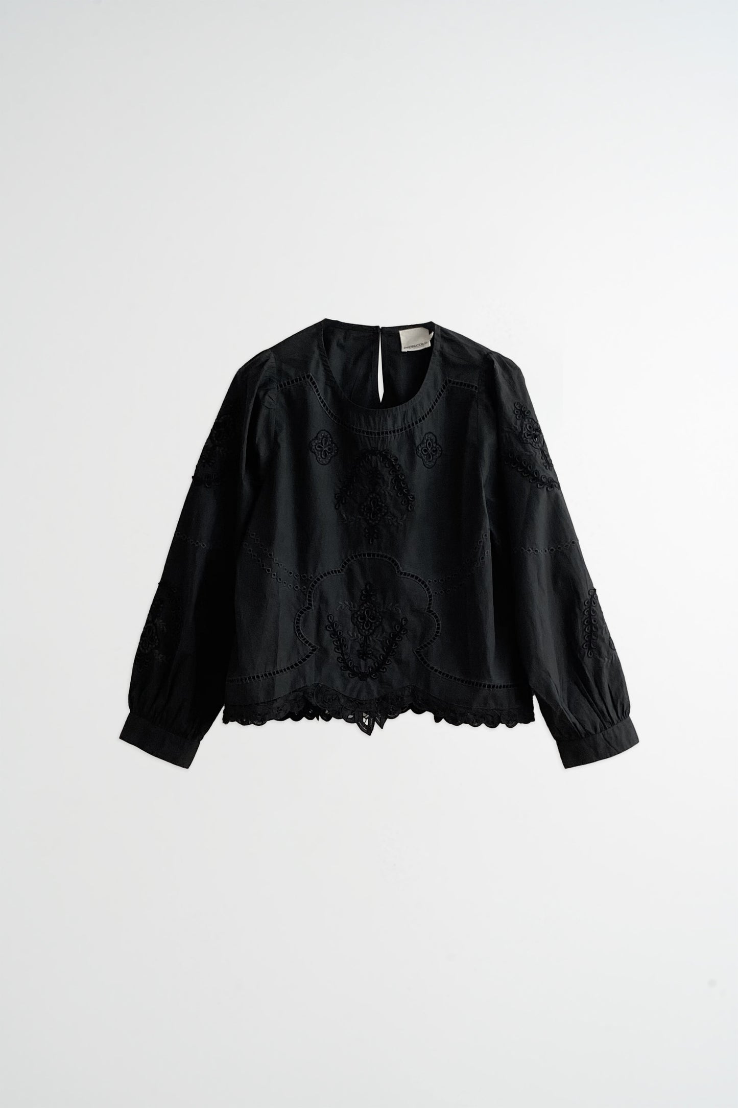 EMBROIDERED POPLIN BLOUSE