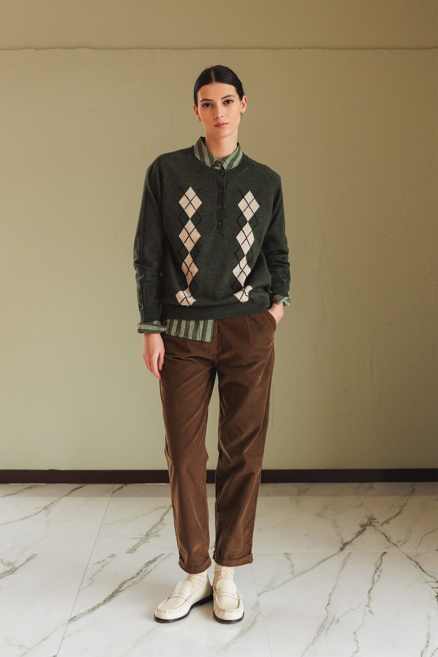 MERINO DIAMOND SWEATER