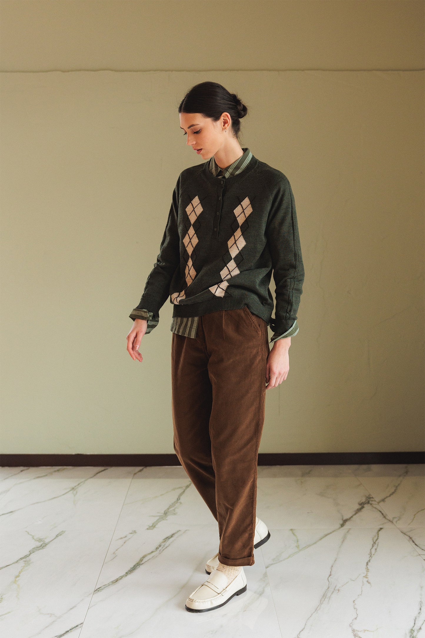 MERINO DIAMOND SWEATER