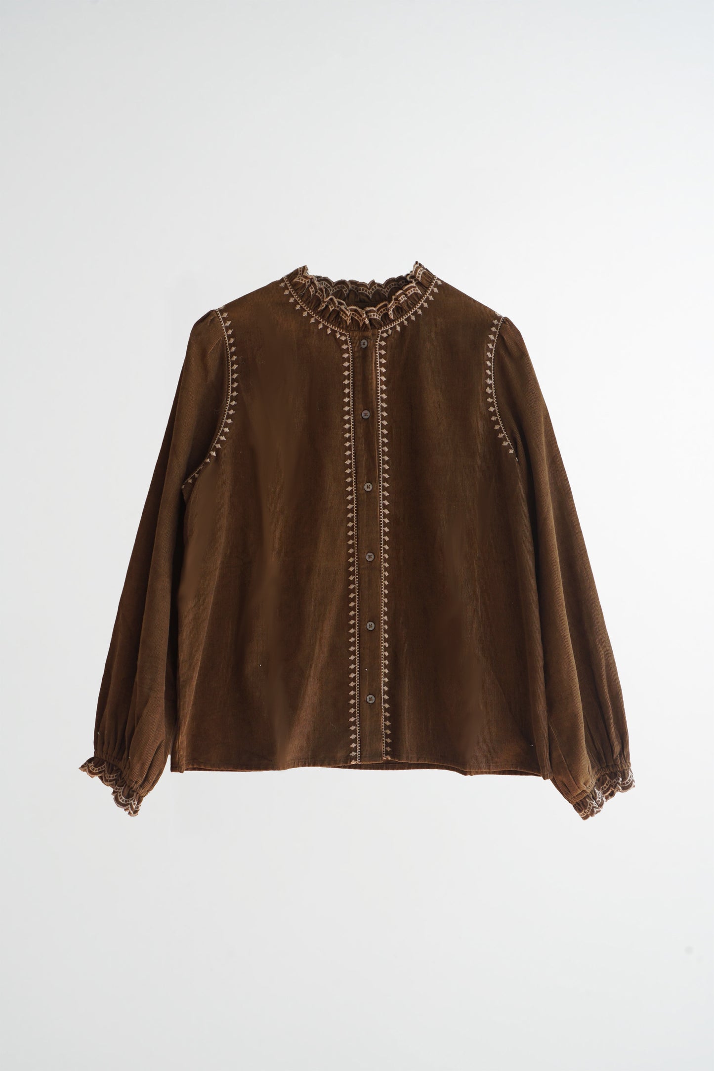 RUFFLED COLLAR BLOUSE