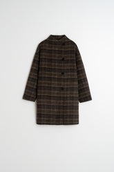 ASYMMETRIC PLAID COAT