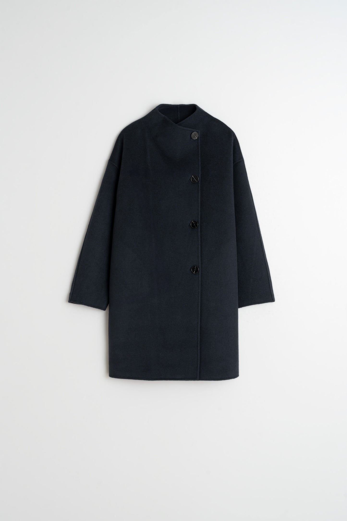 ASYMMETRIC WOOL COAT