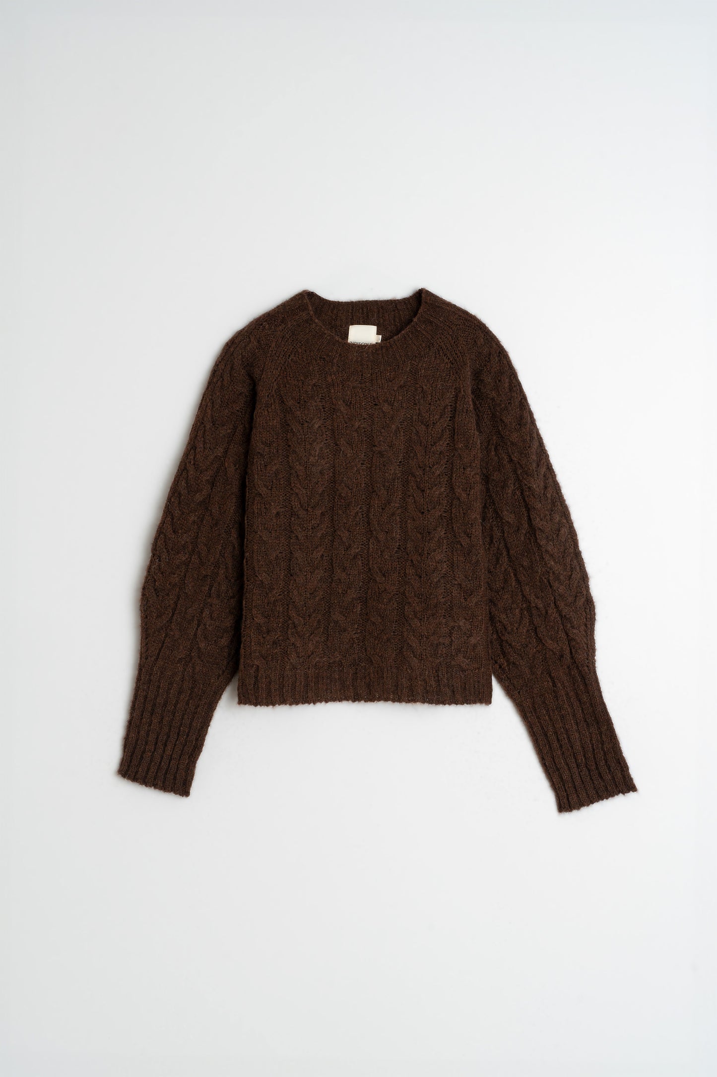 CABLE-KNIT CROP SWEATER