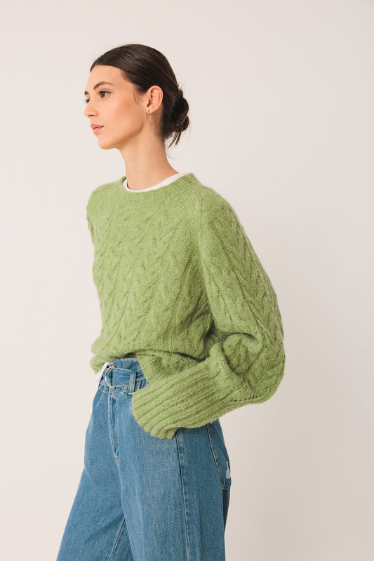 CABLE-KNIT CROP SWEATER 5