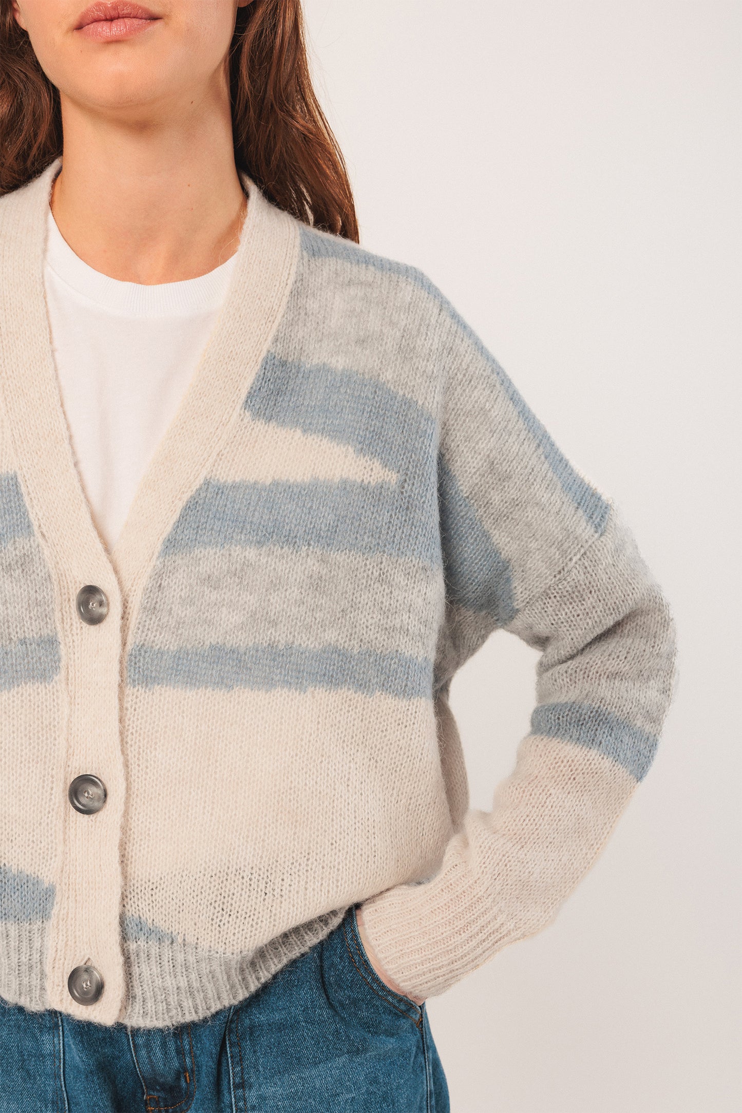 INTARSIA ALPACA JACKET