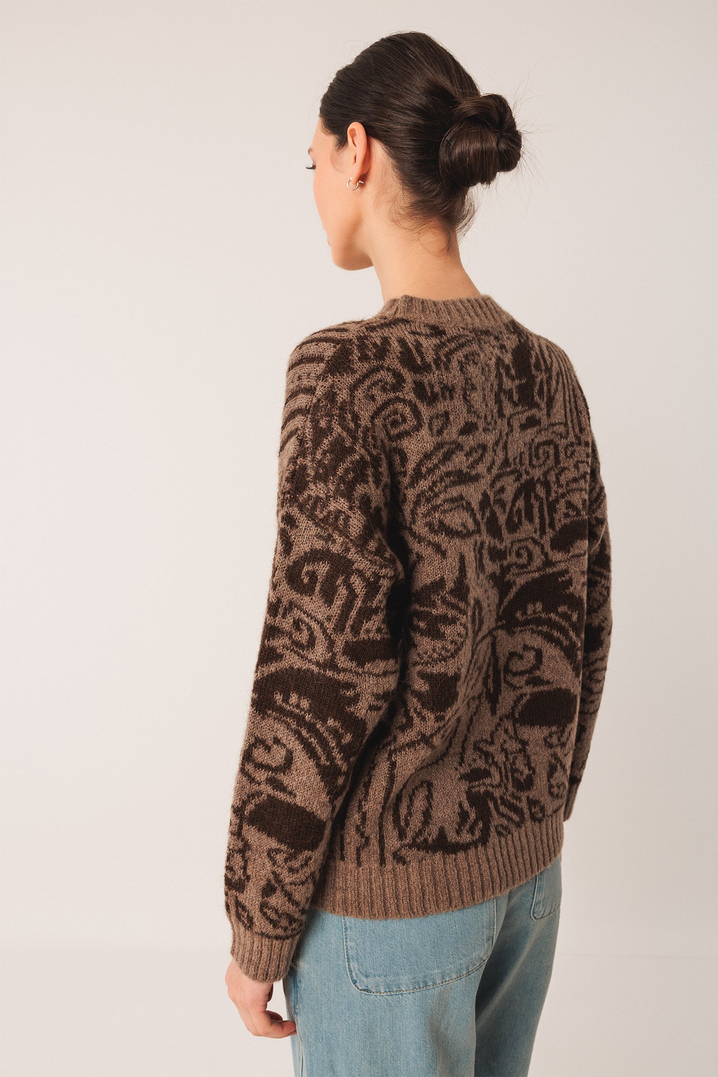 BICOLOR JACQUARD SWEATER