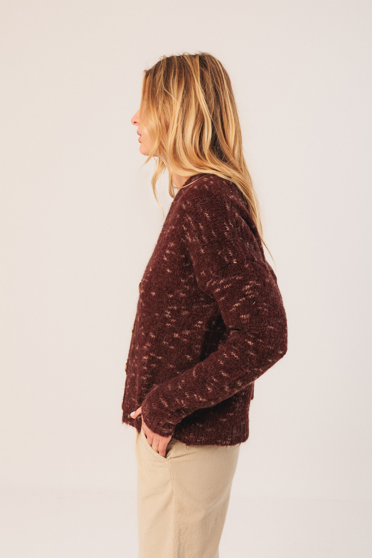 BUTTONED CARDIGAN JACKET