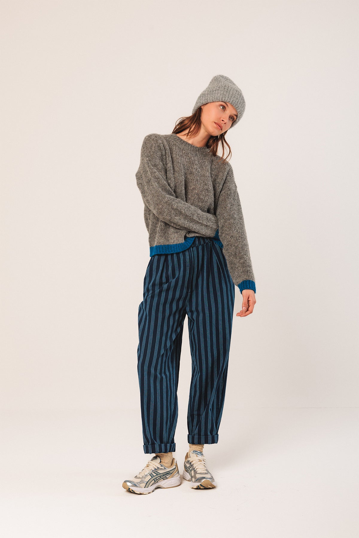 BICOLOR KNITTED SWEATER