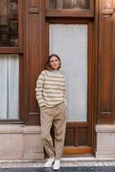 STRIPED CONTRAST SWEATER