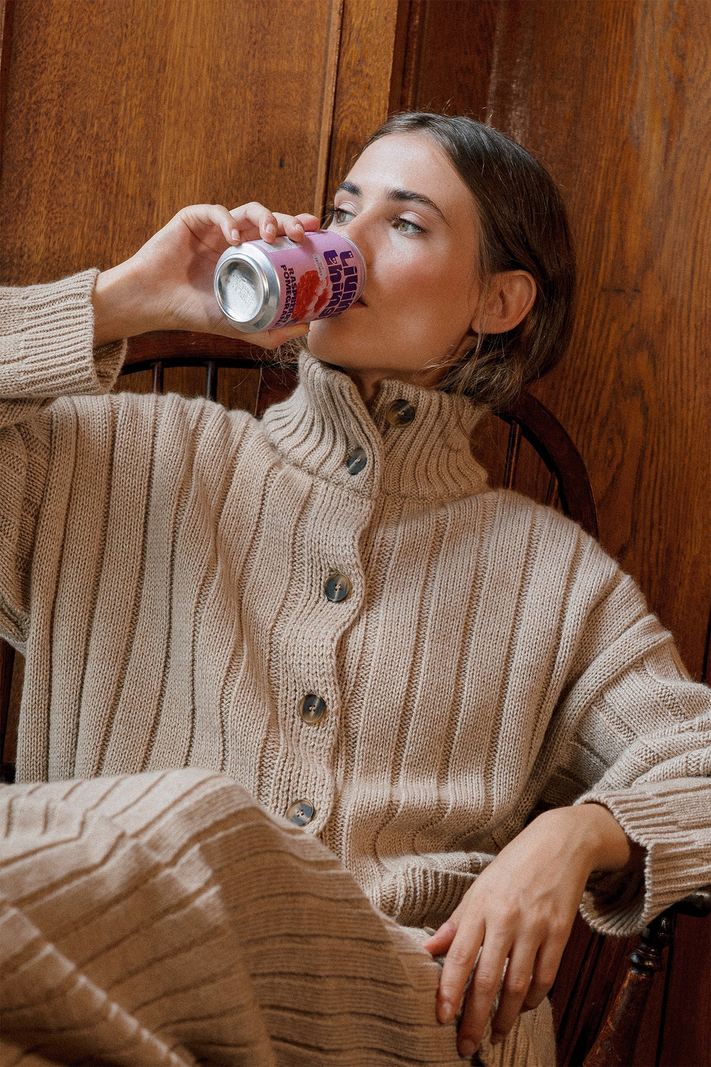 RIBBED KNIT CARDIGAN