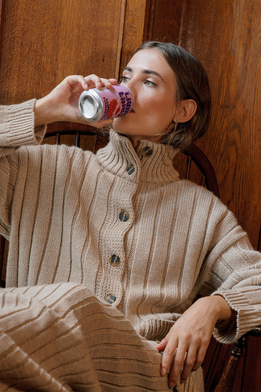 RIBBED KNIT CARDIGAN 1