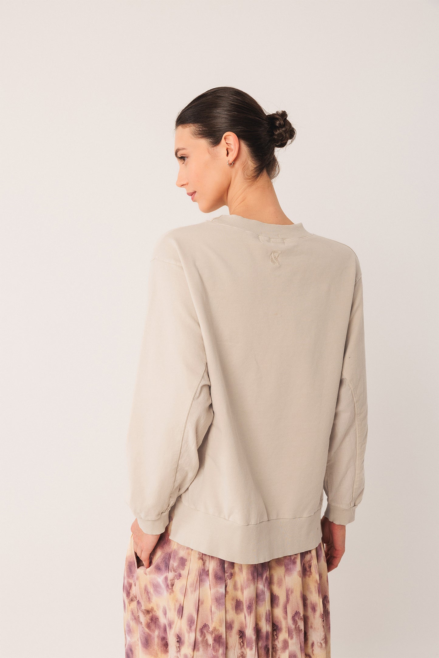 COTTON TERRY LOOPED SWEATSHIRT