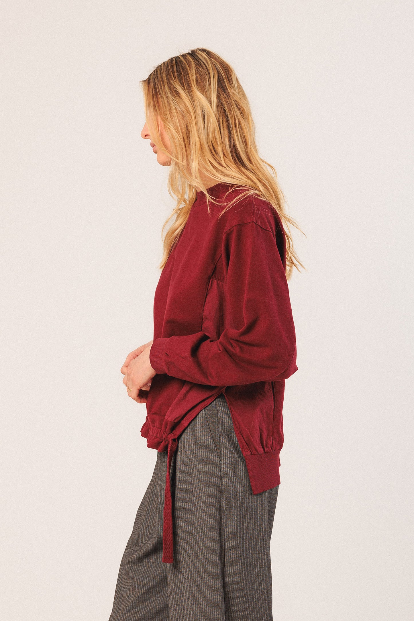 COTTON TERRY LOOPED SWEATSHIRT