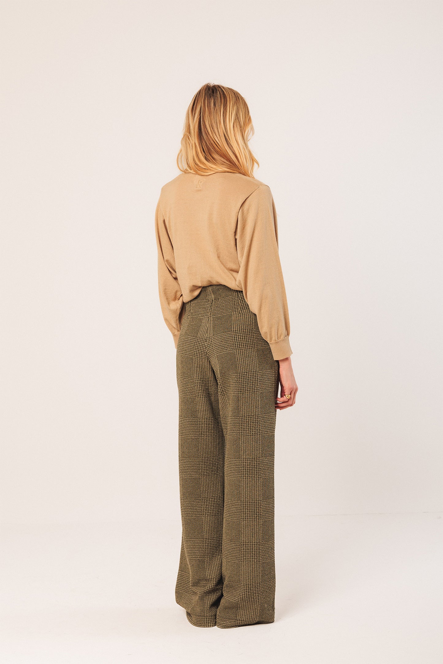 DOUBLE JACQUARD KNITTED PANTS