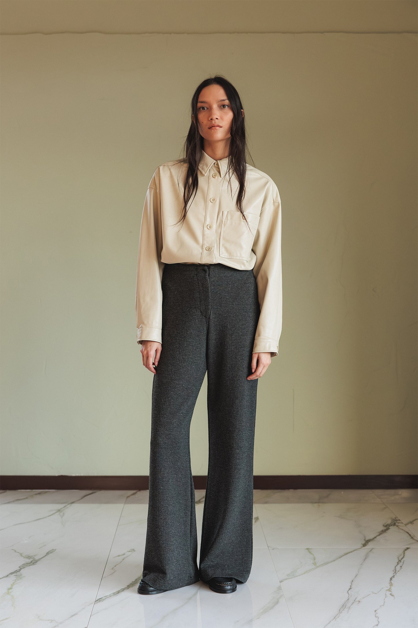 DOUBLE JACQUARD KNITTED PANTS