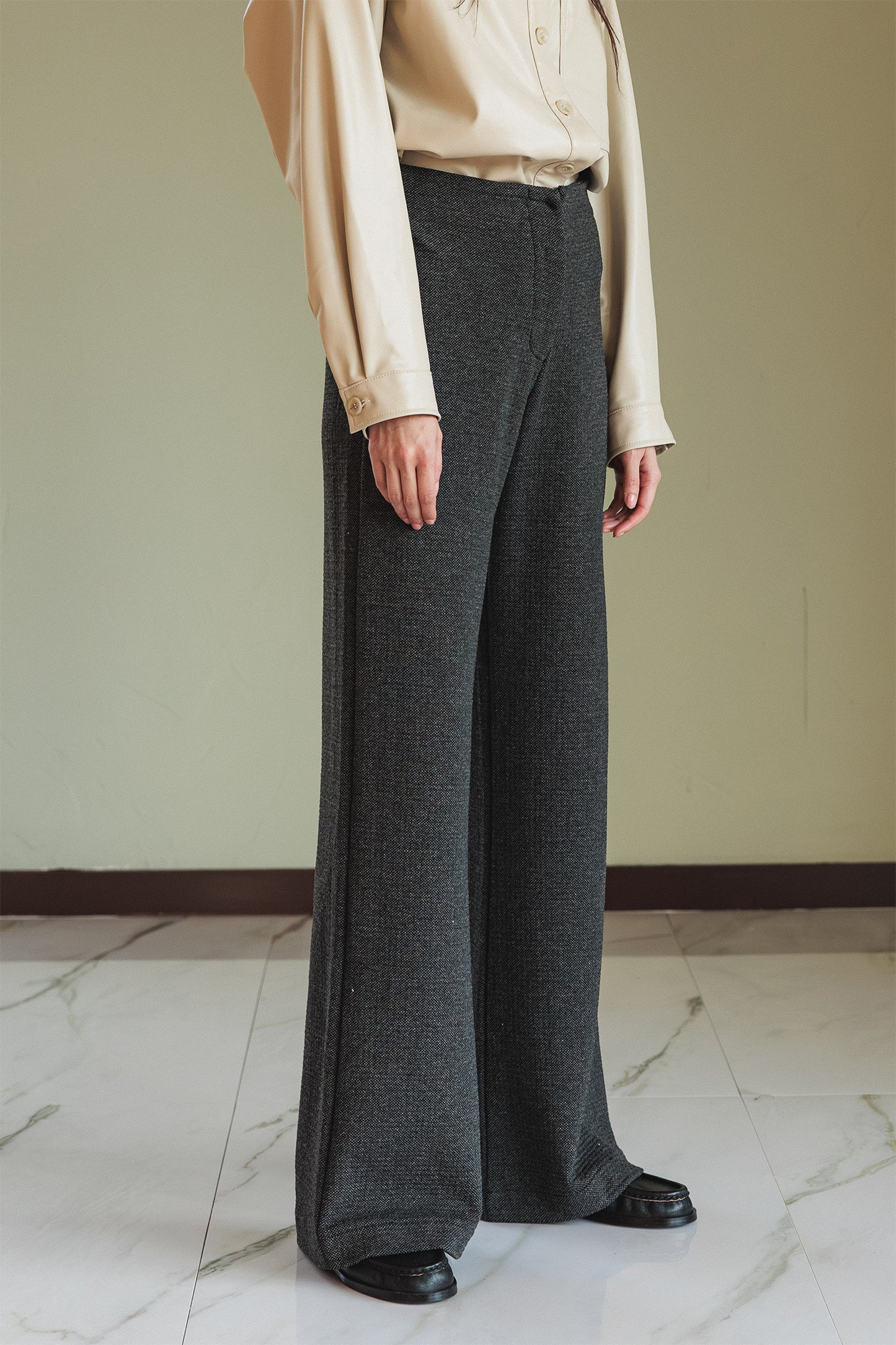 DOUBLE JACQUARD KNITTED PANTS