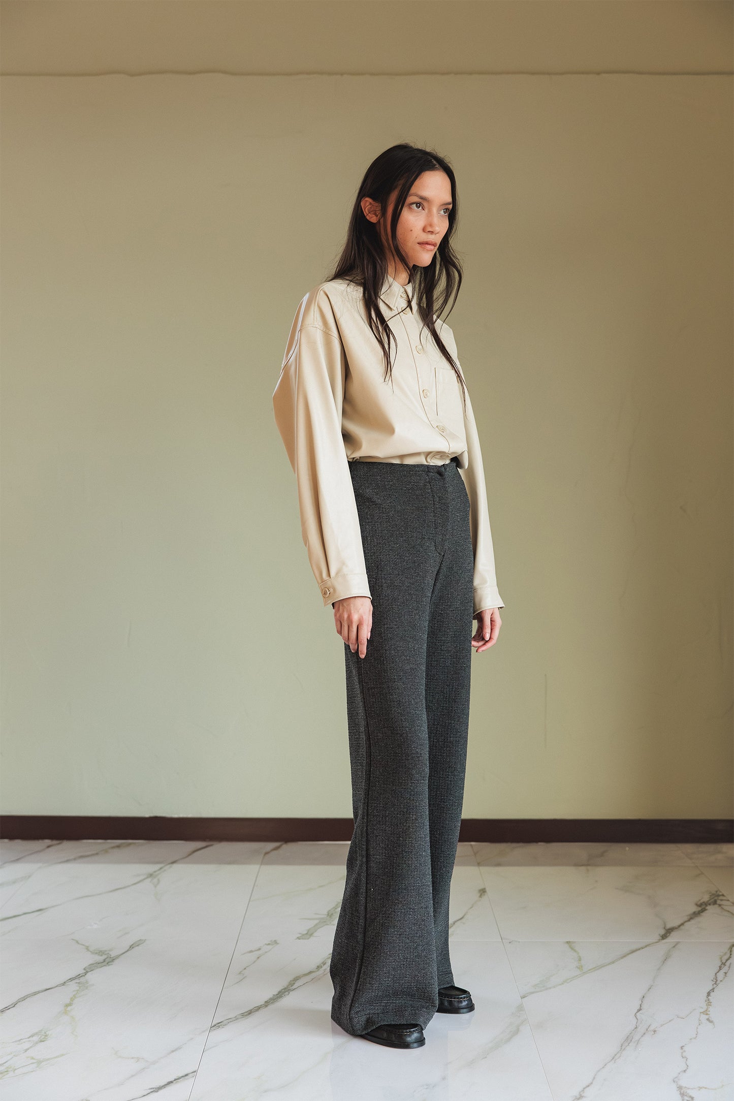 DOUBLE JACQUARD KNITTED PANTS