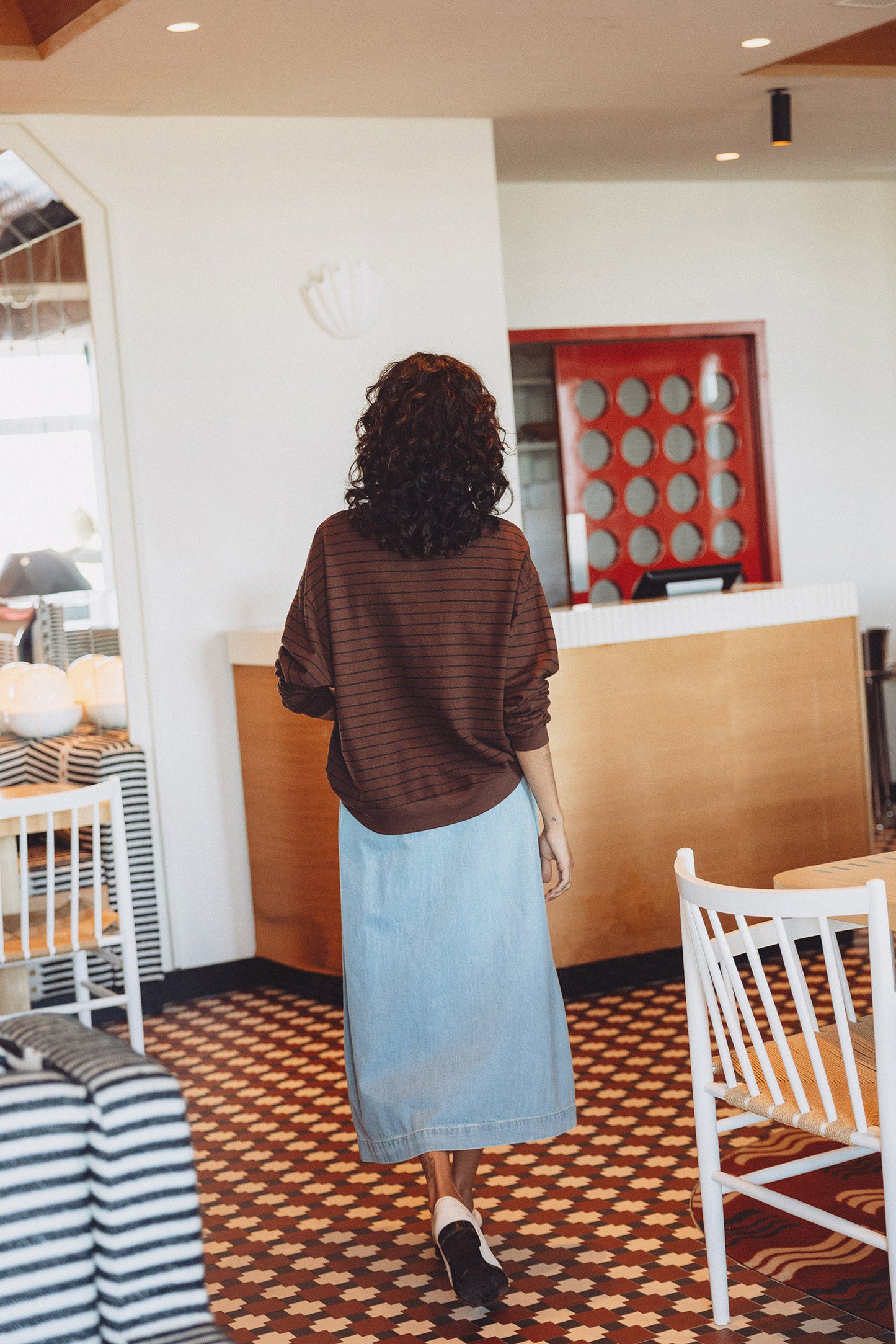 STRIPED COTTON SWEATSHIRT