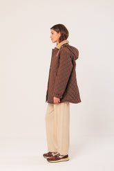 QUILTED HOODED COAT