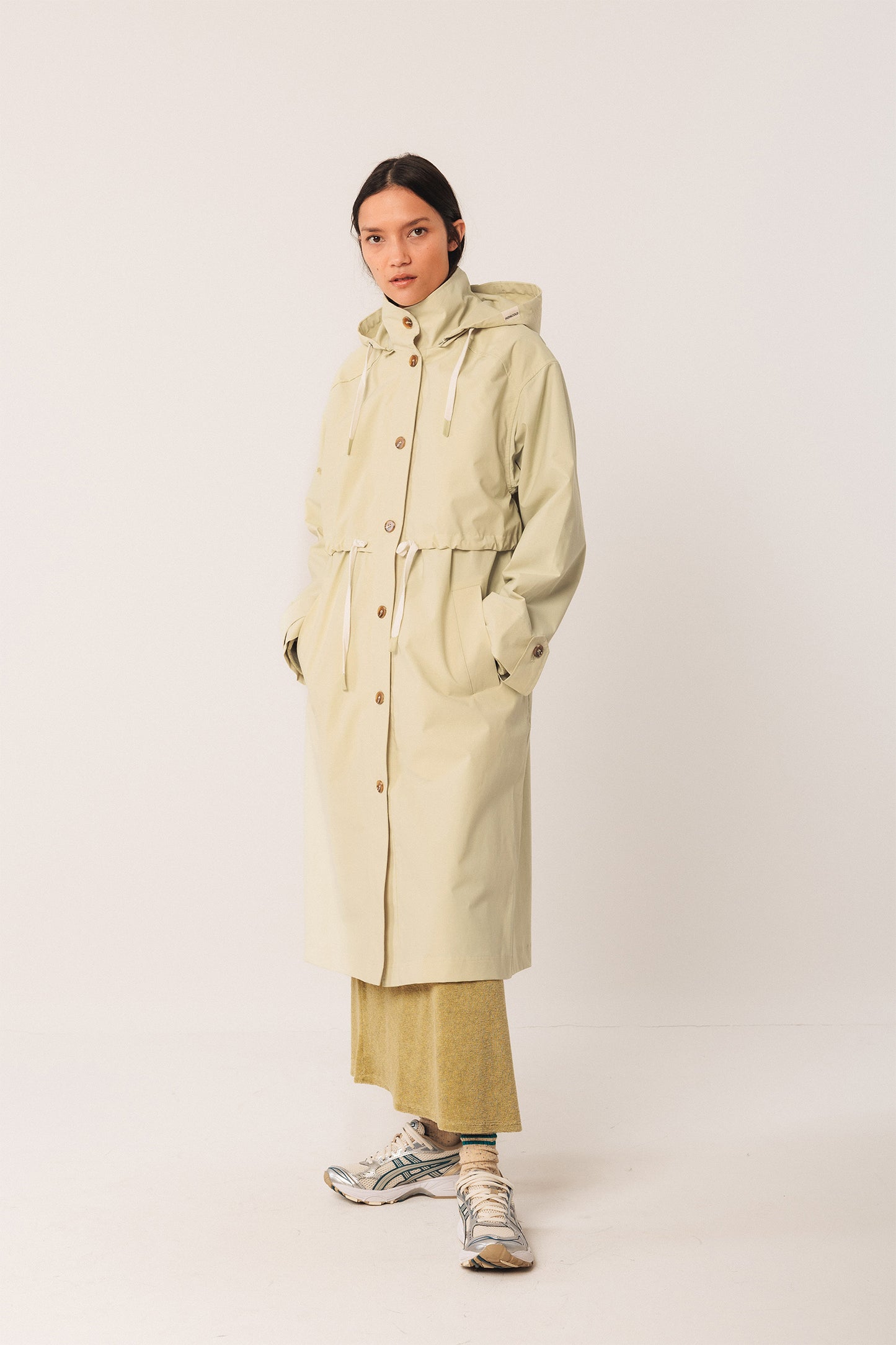 ADJUSTABLE WAIST TRENCH COAT