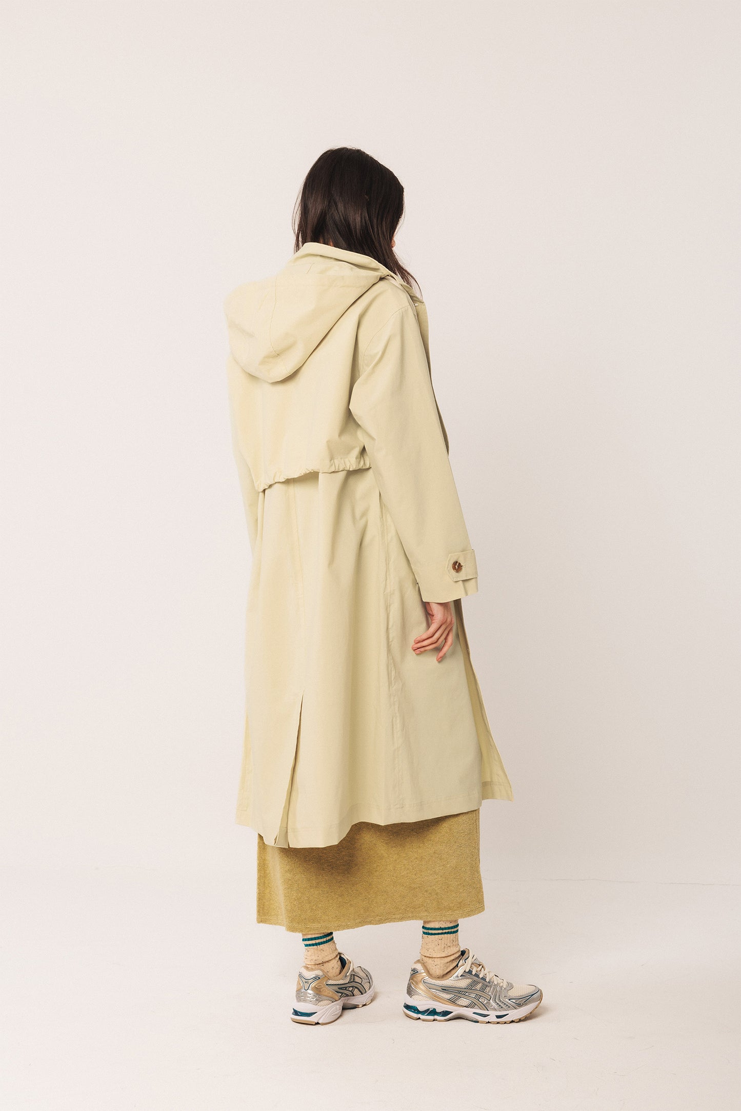 ADJUSTABLE WAIST TRENCH COAT