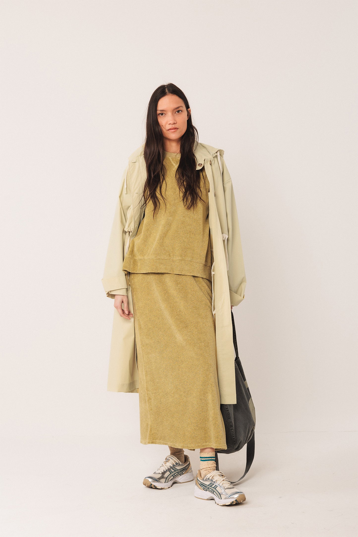 ADJUSTABLE WAIST TRENCH COAT