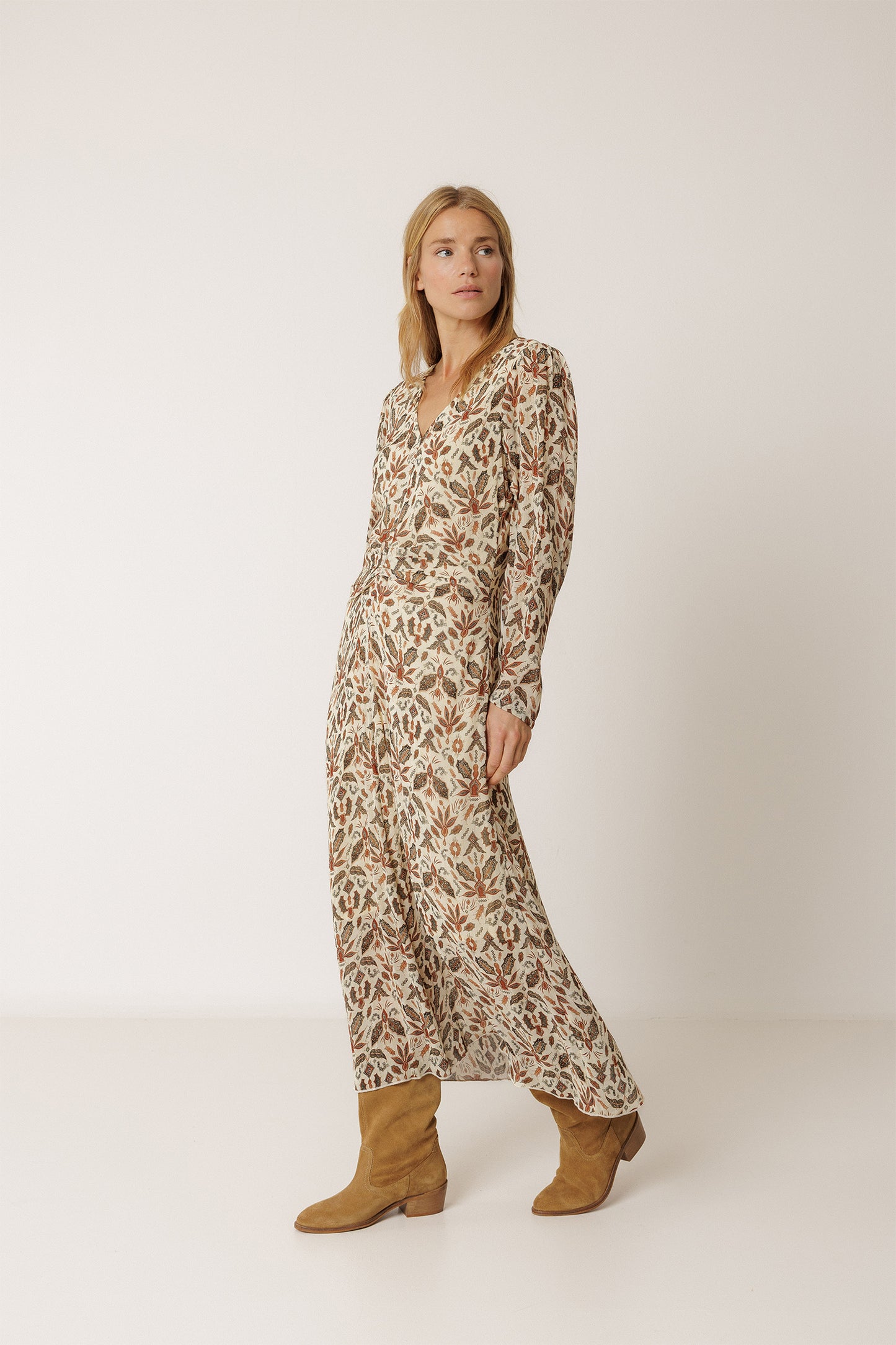 LANTERN SLEEVE DRESS