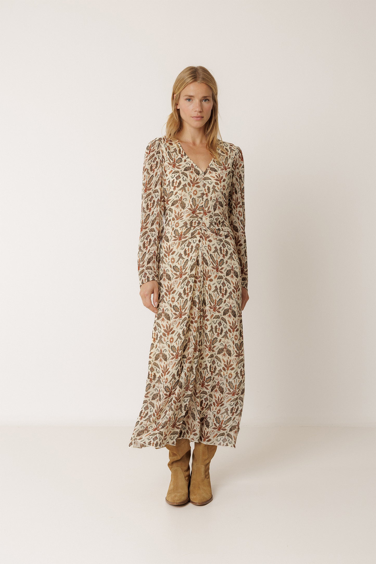 LANTERN SLEEVE DRESS