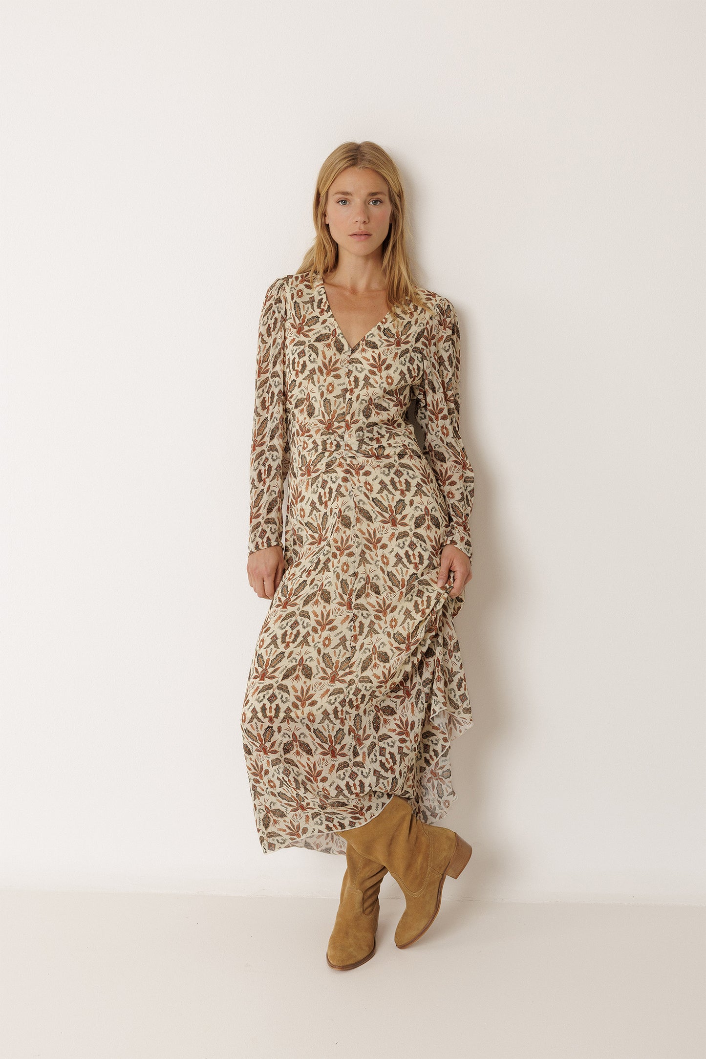 LANTERN SLEEVE DRESS