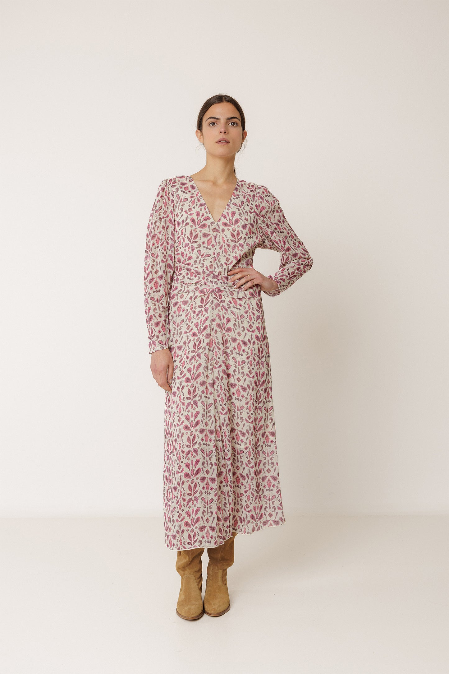 LANTERN SLEEVE DRESS