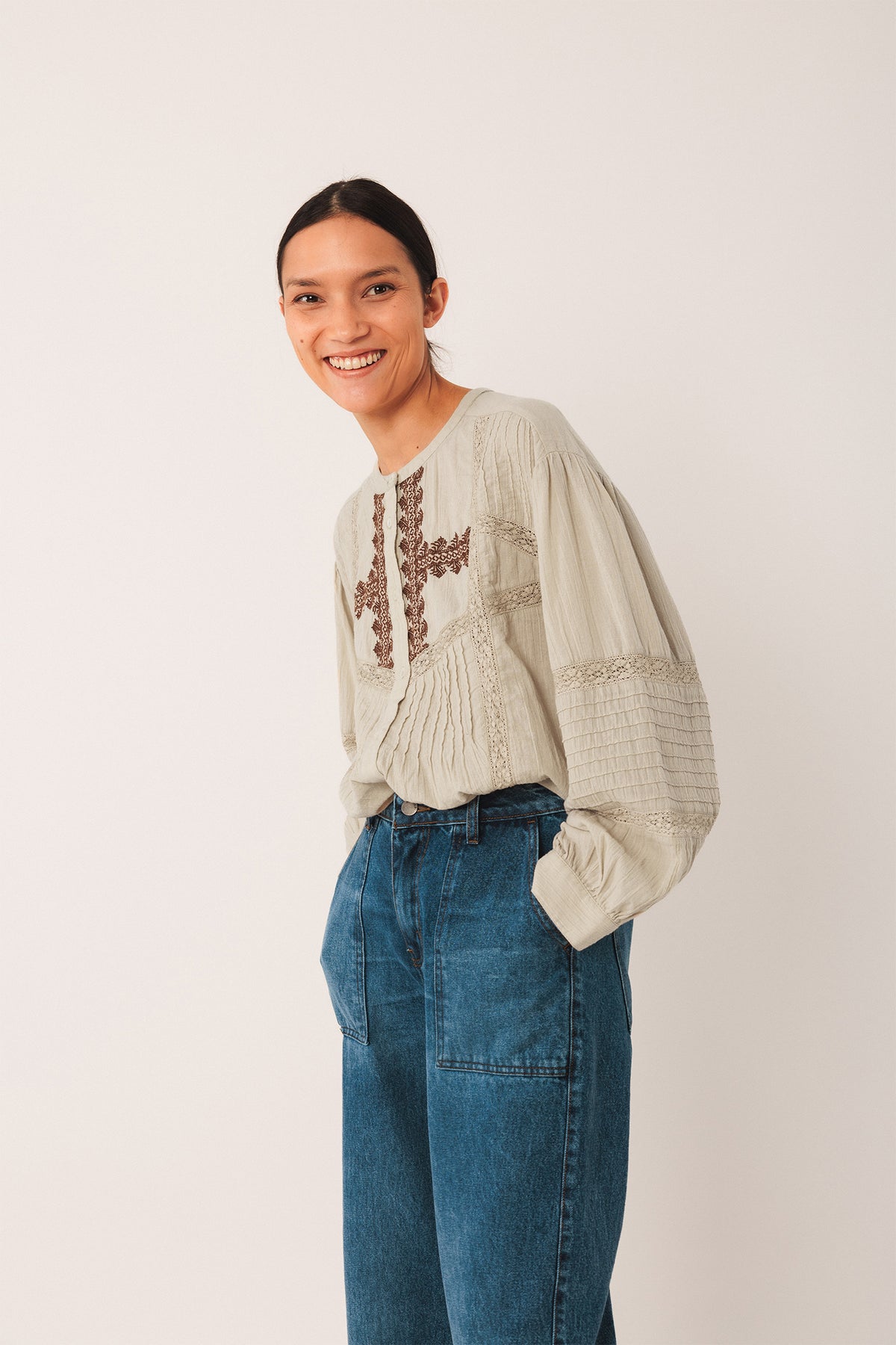 ETHNIC EMBROIDERED SHIRT