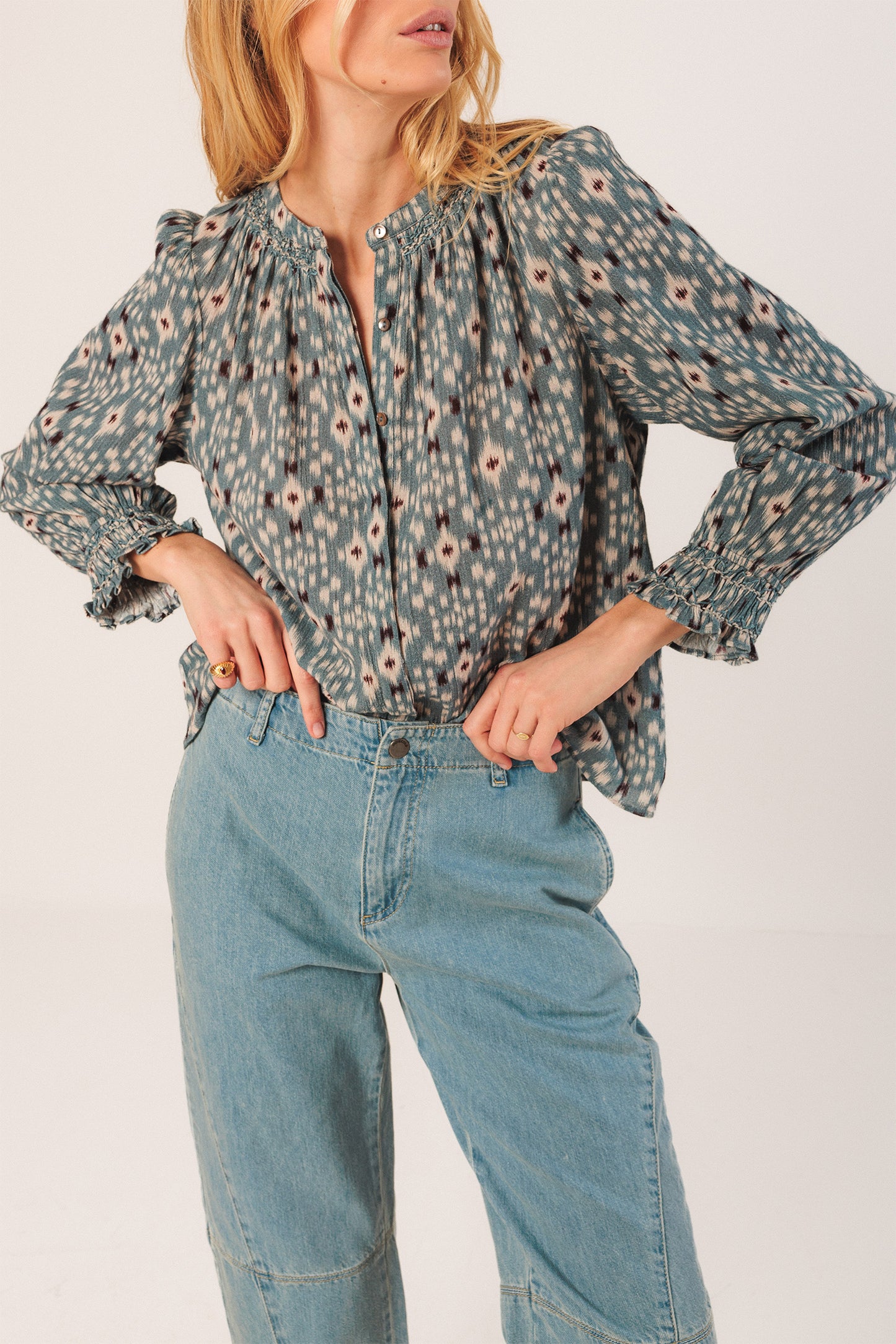 IKAT-PRINT SHIRT
