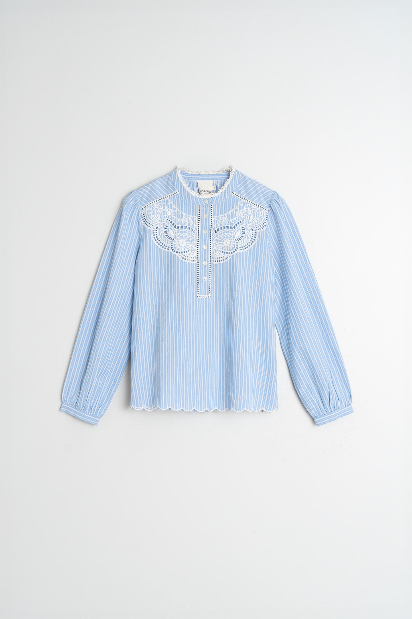 EMBROIDERED POPLIN BLOUSE