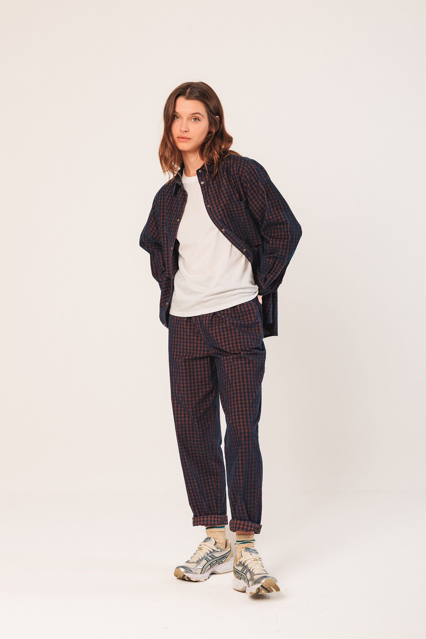 VICHY MICRO-CORDUROY OVERSHIRT