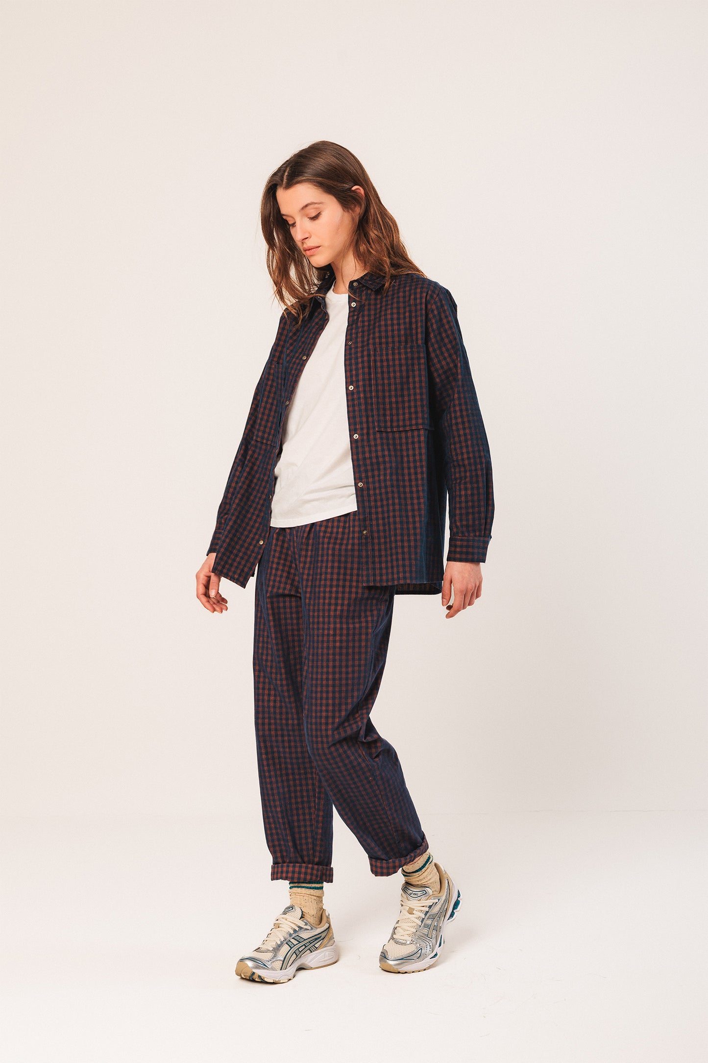 VICHY MICRO-CORDUROY OVERSHIRT
