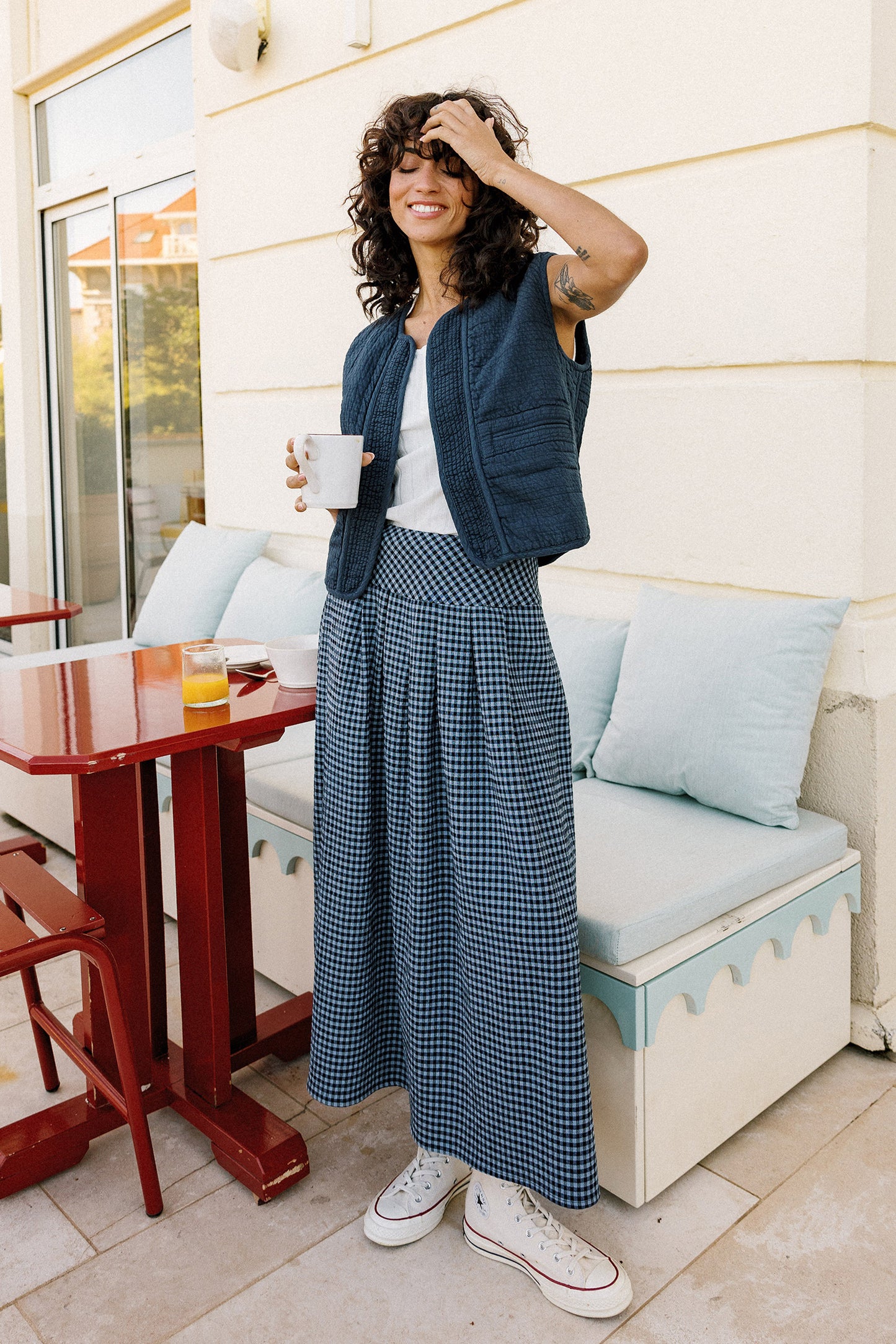 MINI CHECK SKIRT