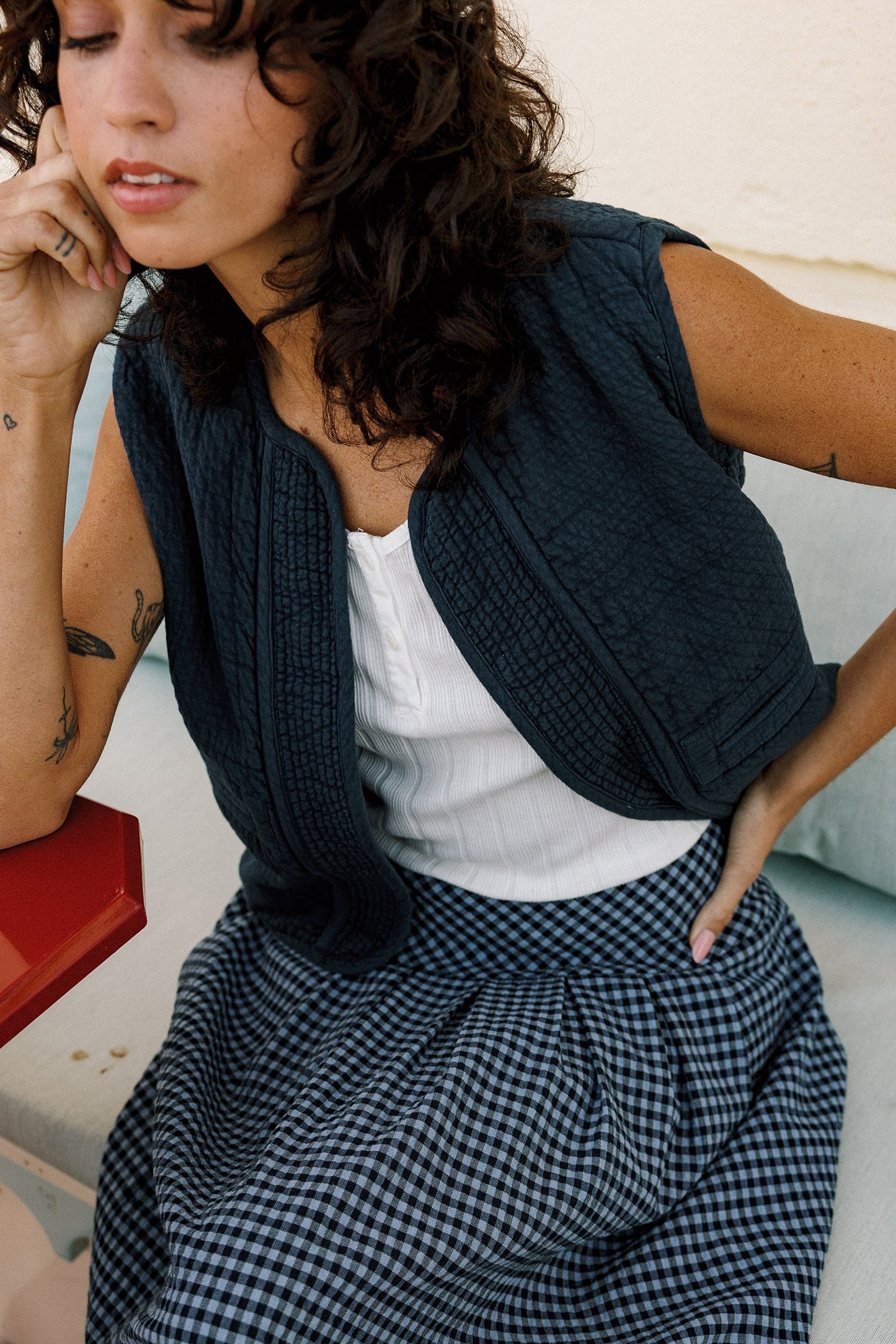 MINI CHECK SKIRT