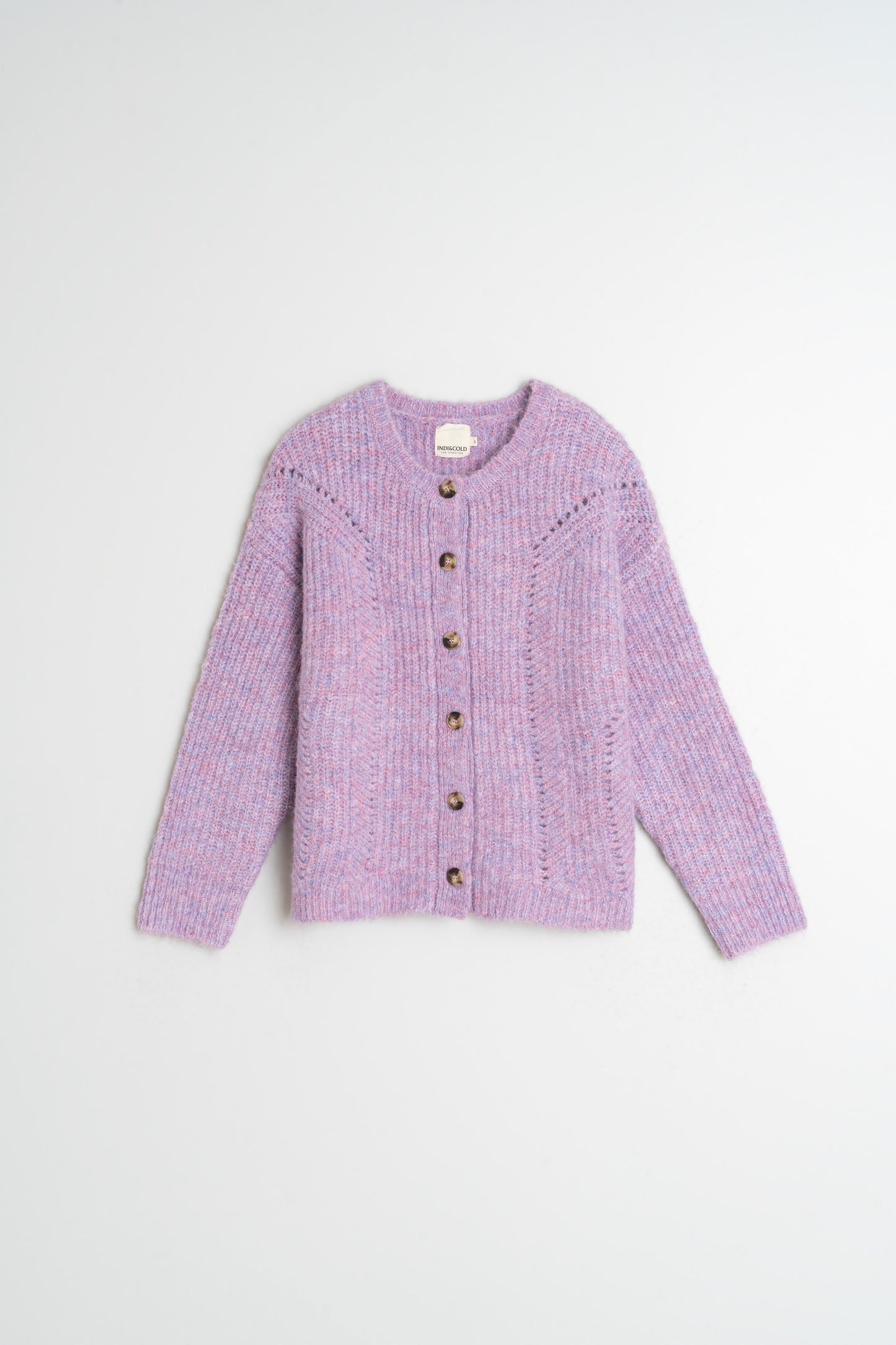 JACKET WITH LOOSE-KNIT DETAILS