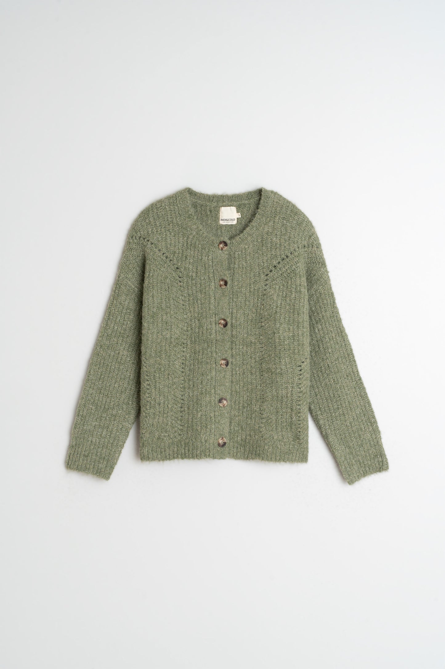 JACKET WITH LOOSE-KNIT DETAILS