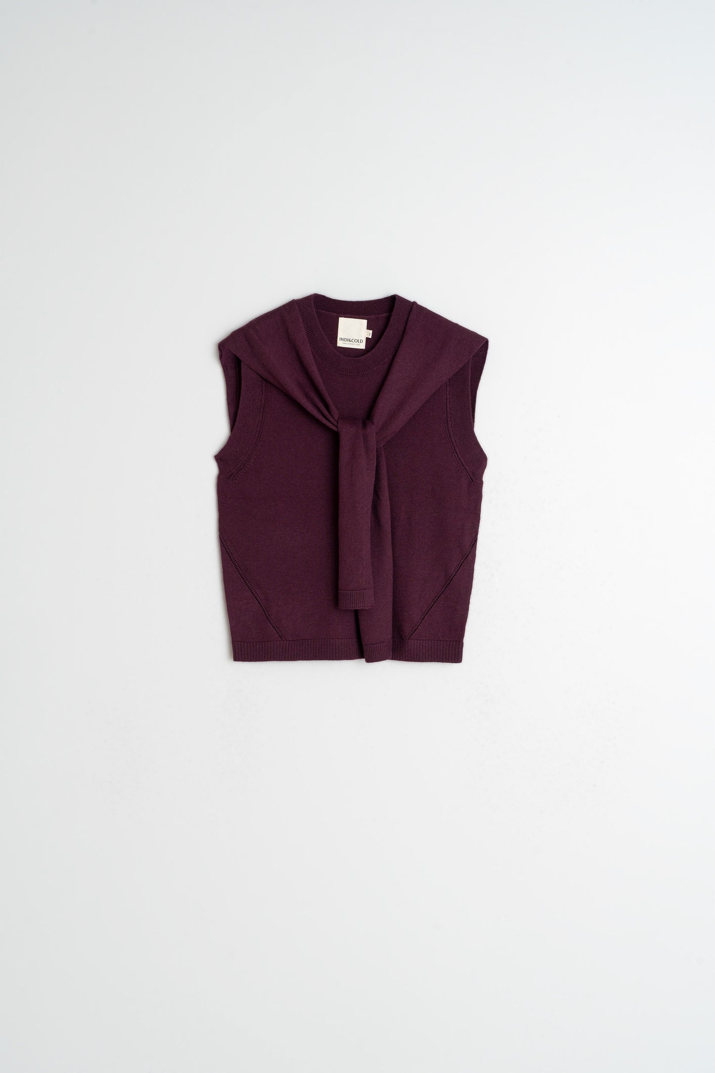 VEST WITH TIED SWEATER DETAIL