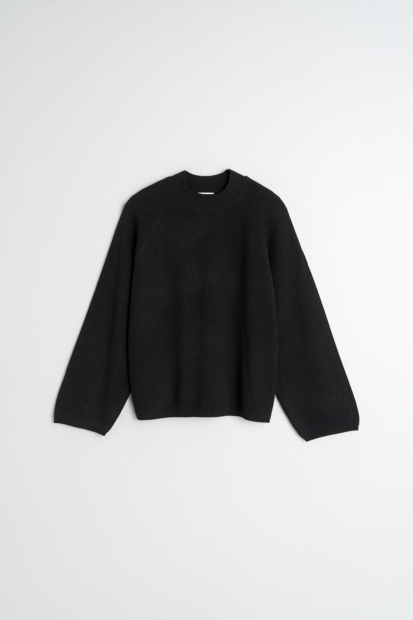 RIBBED SWEATER WITH PERKINS COLLAR